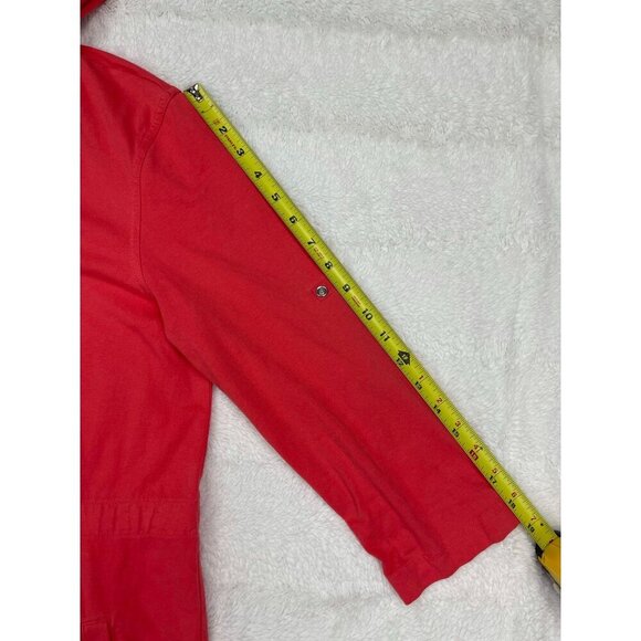 Lands' End Womens Jacket Medium 10 12 Full Zip Hooded Long Belted - Picture 9 of 9